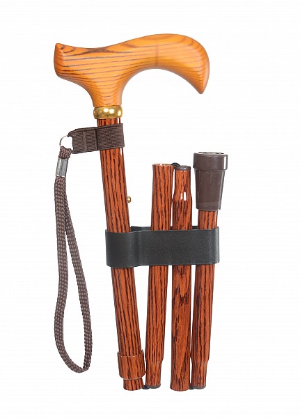 Vycházková hůl skládací Woody (82-92 cm)