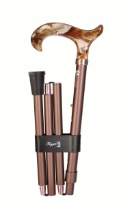 Walking cane foldable Fayet Marron (86-96 cm)