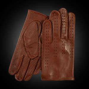 Men's leather gloves with perforations