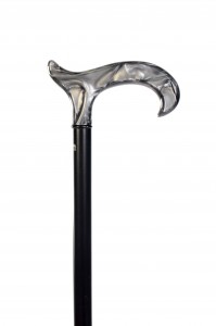 Walking cane Fayet marble pearl